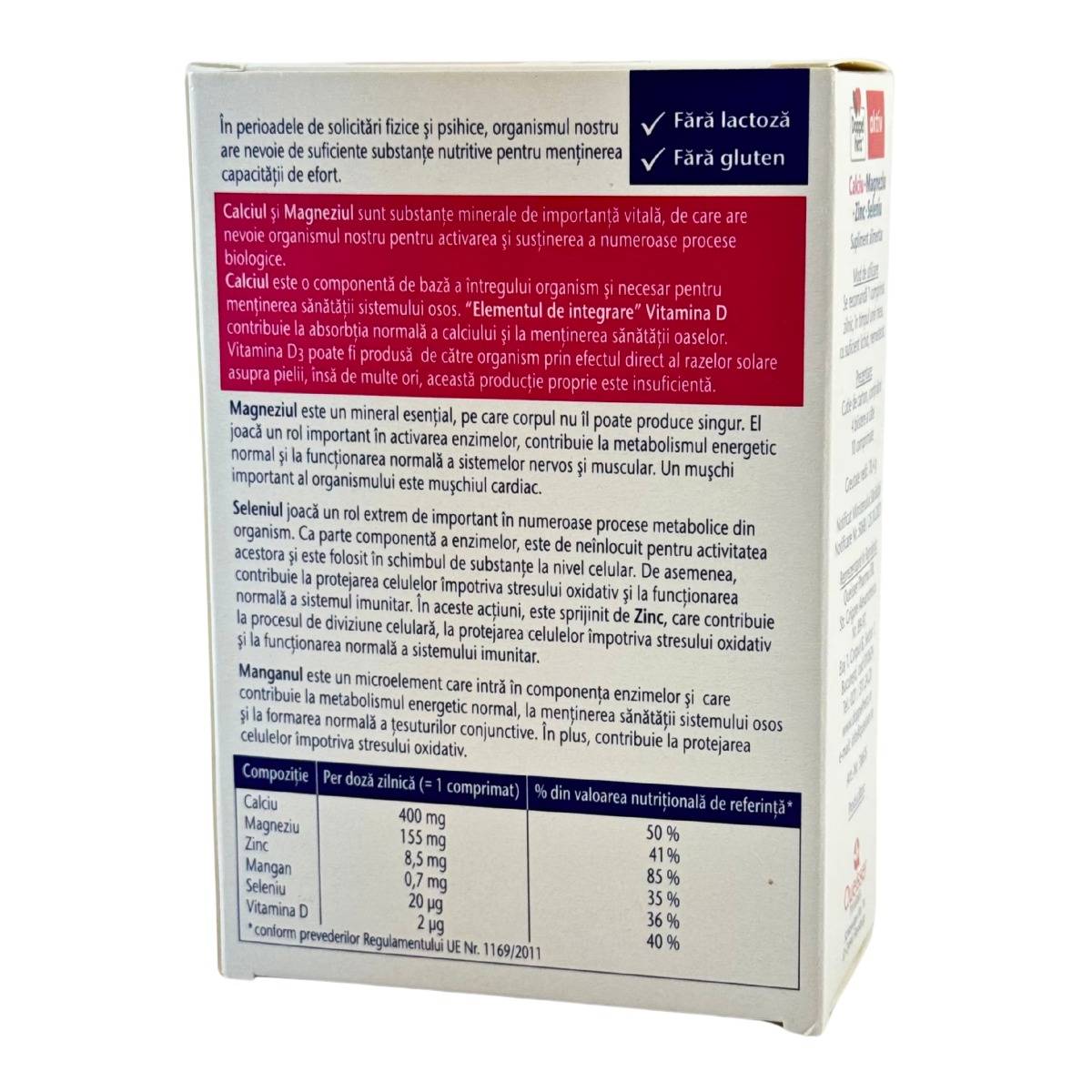 Calciu+Magneziu+Zinc+Seleniu 30+10 tablete