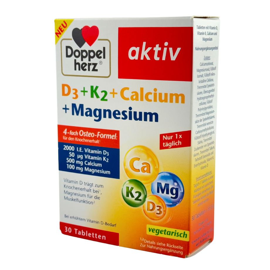D3+K2+Calciu+Magneziu 30 capsule