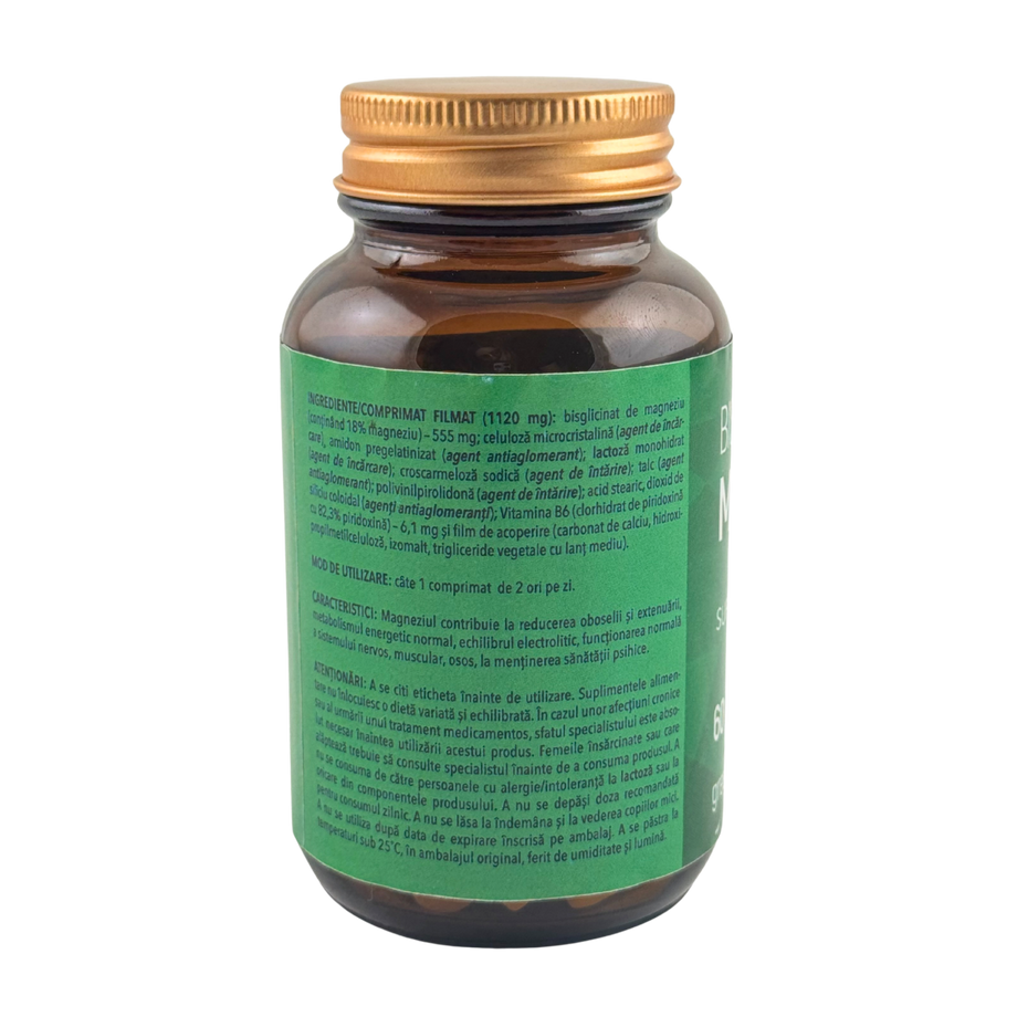 Bisglicinat de magneziu 60 ccomprimate