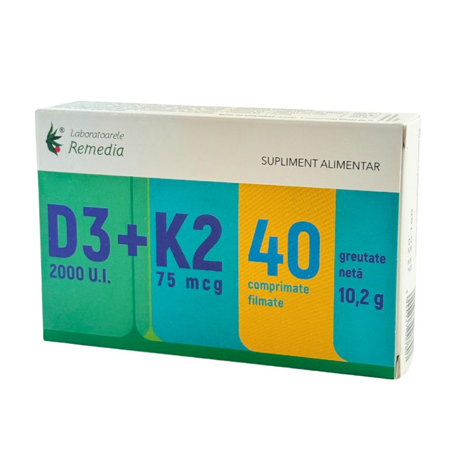 D3 2000 u.i.+ K2 75mg 40 comprimate