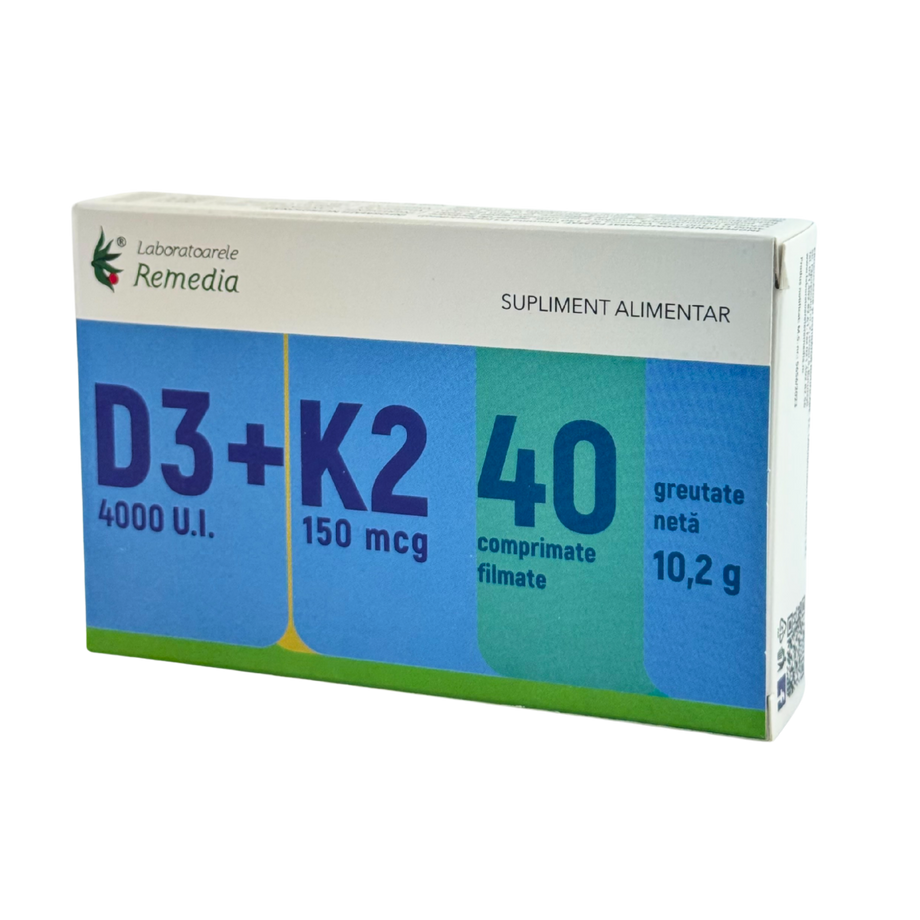 D3 4000 u.i.+ K2 150mg 40 comprimate