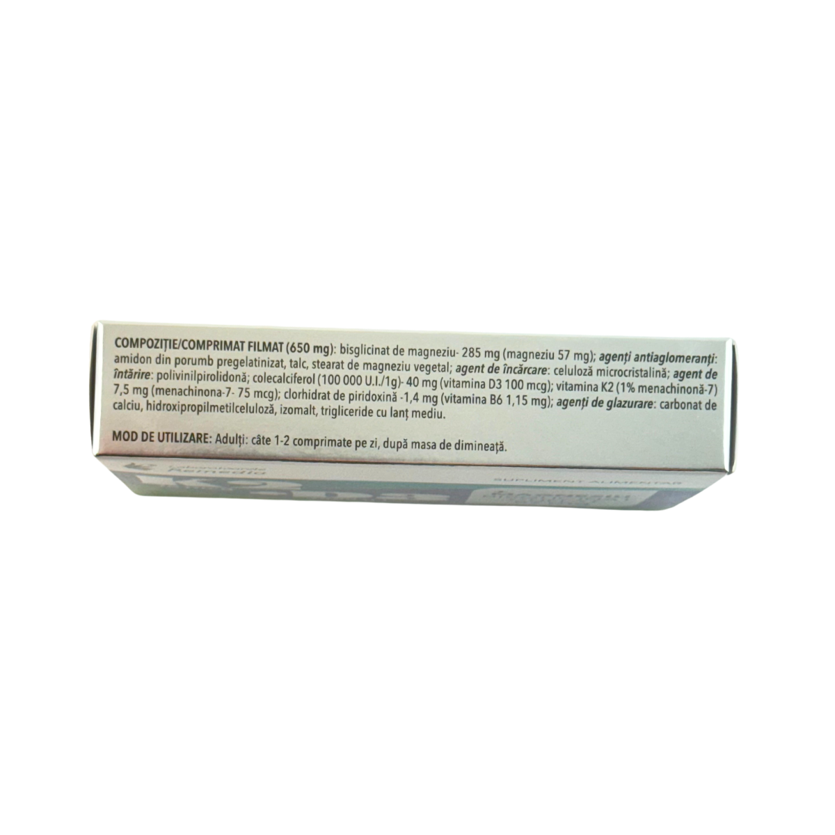 K2 75mcg+ D3 4000 u.i. + magneziu bisglicinat chelat 57mg 30 comprimate