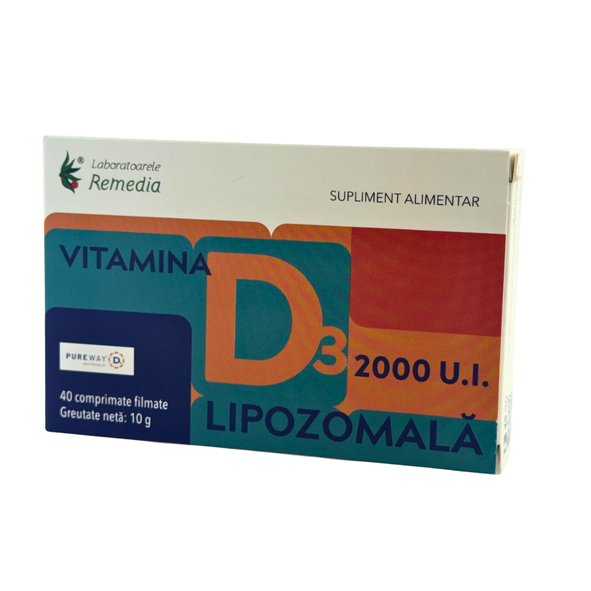 Vitamina D3 2000 u.i. lipozomala 40 comprimate