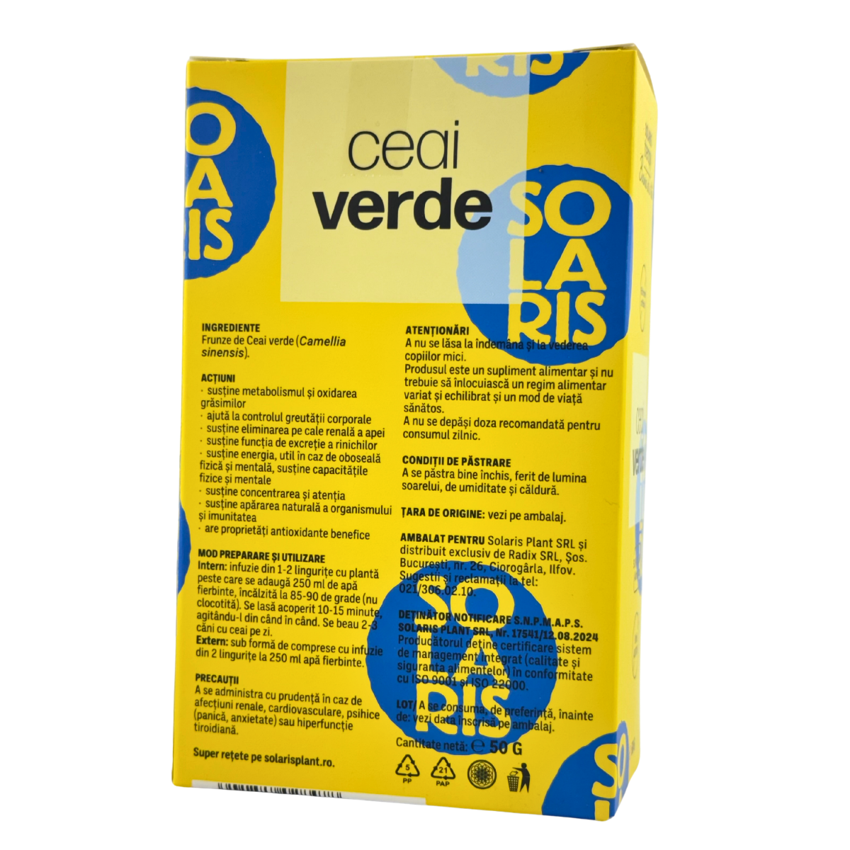 Ceai Verde - Antioxidant 50 g