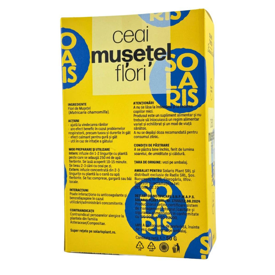 Ceai Musetel flori - Calmant 50 g