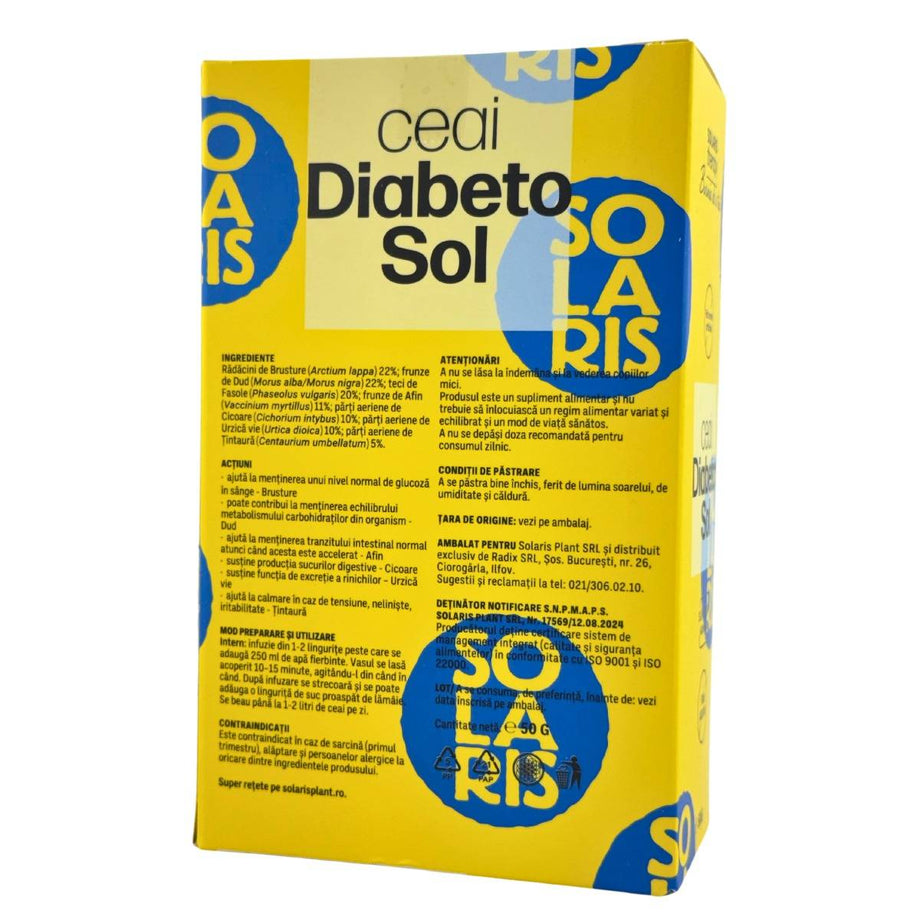 Ceai  DiabetoSol - Reglarea glicemiei 50 g
