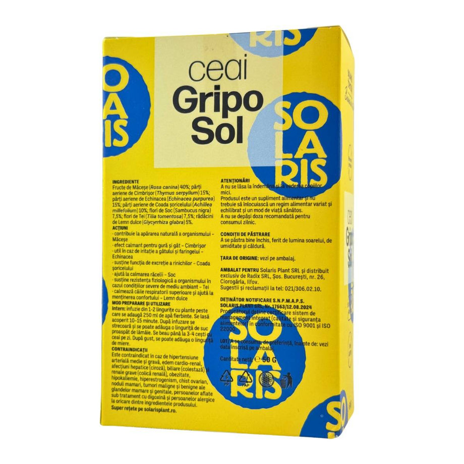 Ceai GripoSol - Gripa si Raceala 50 g