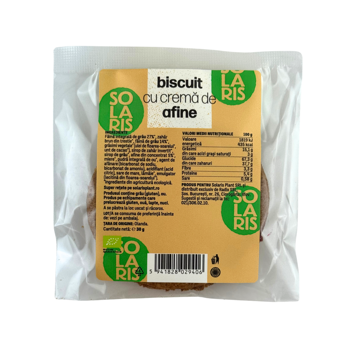 Biscuit cu crema de afine 30 g