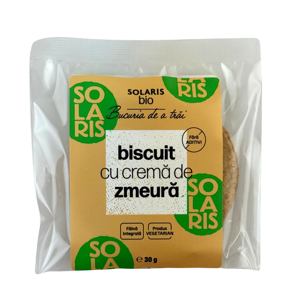 Biscuit cu crema de zmeura 30 g