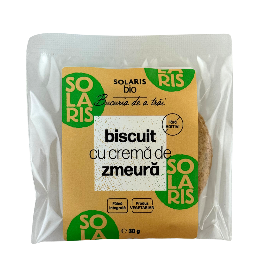 Biscuit cu crema de zmeura 30 g