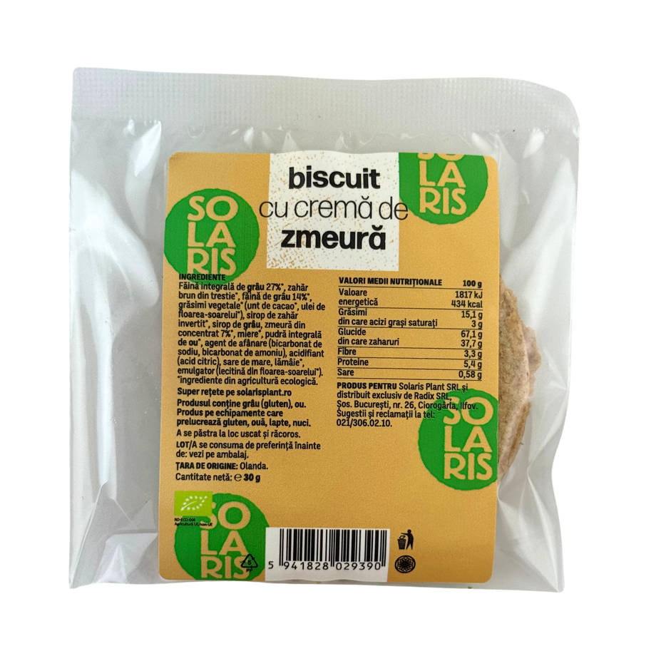 Biscuit cu crema de zmeura 30 g