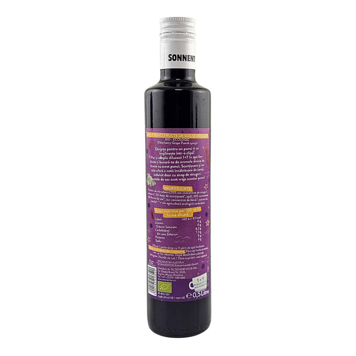 Sirop Punci Fructe de Soc si Struguri  Eco 500 ml