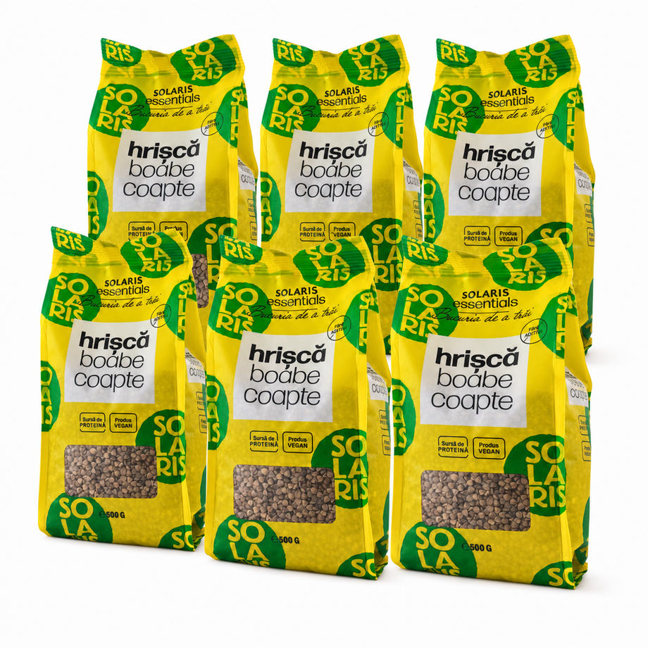 Bax 6 × Hrisca boabe coapte 500 g
