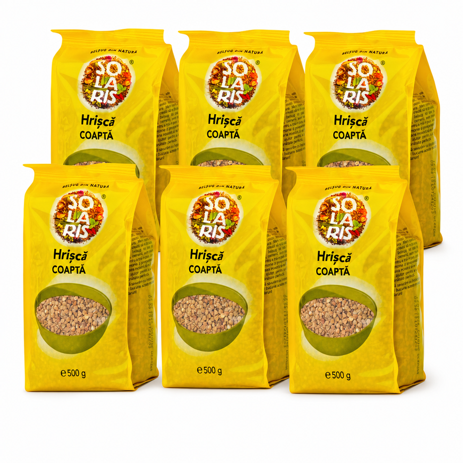 Bax 6 × Hrisca boabe coapte 500 g