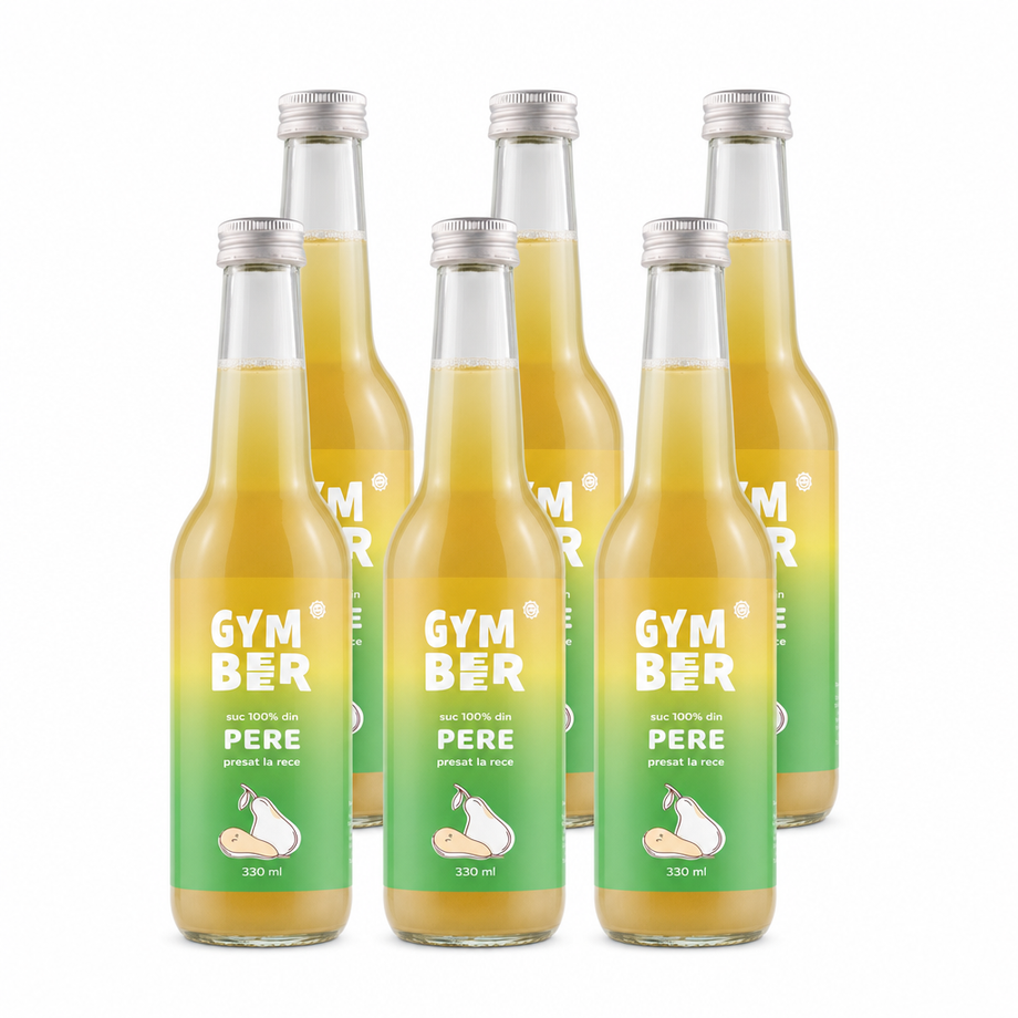 Bax 6 × Suc de Pere 100% natural presat la rece 330 ml