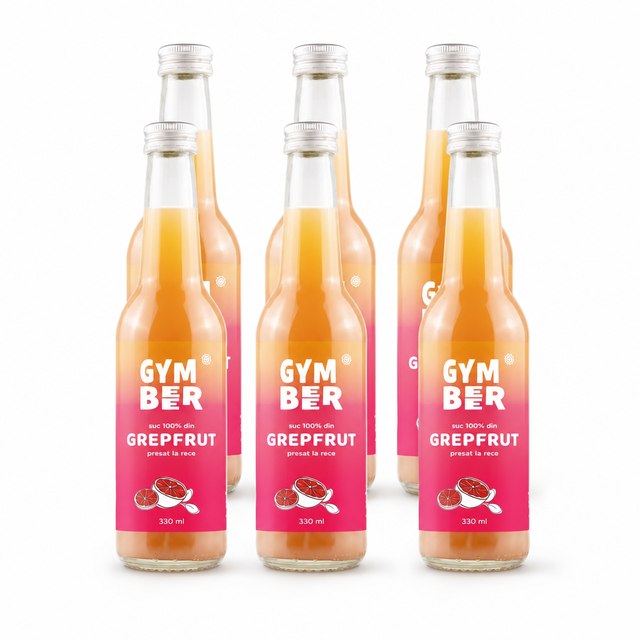 Bax 6 × Suc din grepfrut 100% natural presat la rece 330 ml