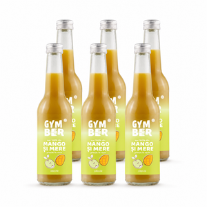 Bax 6 × Suc de Mango si Mere 100% natural presat la rece 330 ml