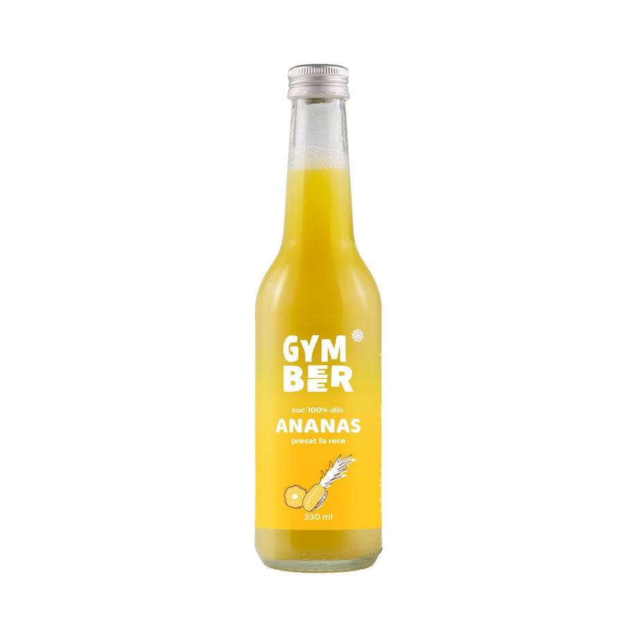 Suc de ananas 100% natural presat la rece 330 ml