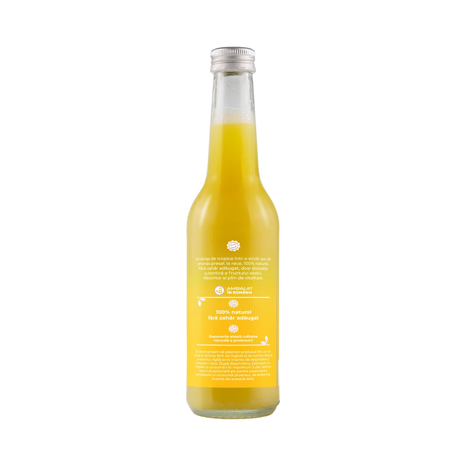 Suc de ananas 100% natural presat la rece 330 ml