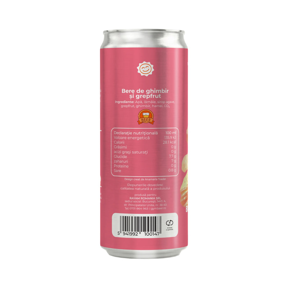Bere de ghimbir si grepfrut 0% alcool 330 ml