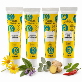Pachet Unguente Solaris pentru articulatii si muschi: arnica, tataneasa, revulsiv, antireumatic